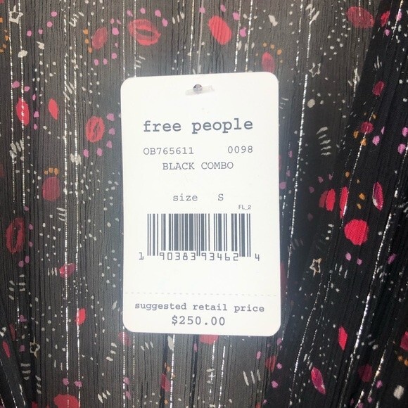 Free People Baby Love Smocked Bodycon Black Dress - Picture 6 of 15